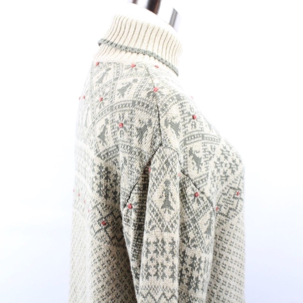 Vintage Woolrich Wool Blend Turtleneck Sweater L - Picture 3 of 7